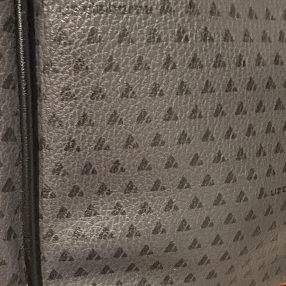Liz Claiborne Black and Grey Crossbody Bag with Brass Accents